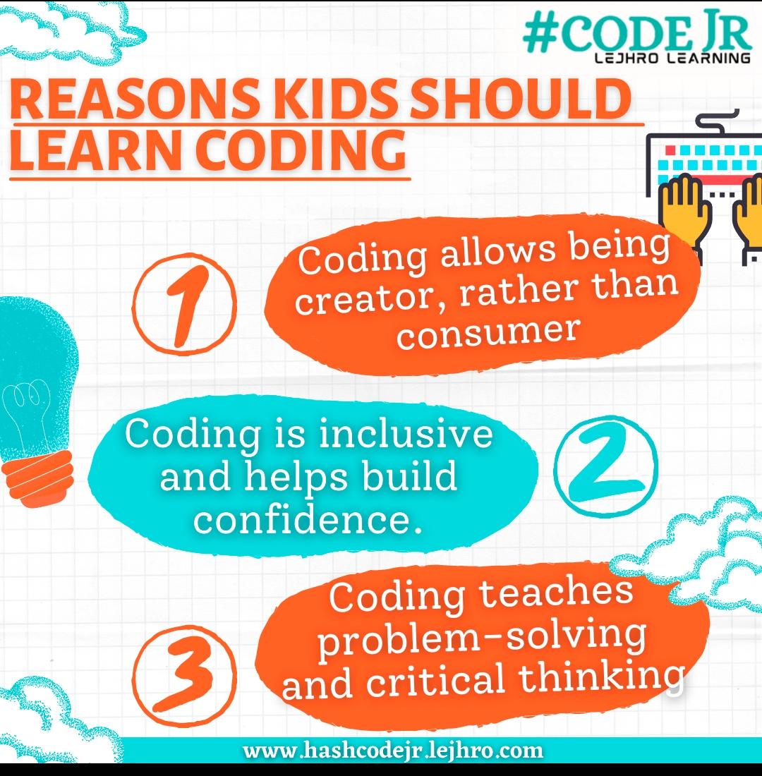 HashcodeJ's tweet image. Coding 💻 for kids is growing rapidly in popularity ❗
It encourages ✅ ✅ young minds 🧠 to develop their skills ✨
Here 👉 are some of the reasons why coding is important for today&apos;s generation kids ❗
Book your #FREE DEMO Class with us 👉hashcodejr.lejhro.com/register/
#Coding #kids