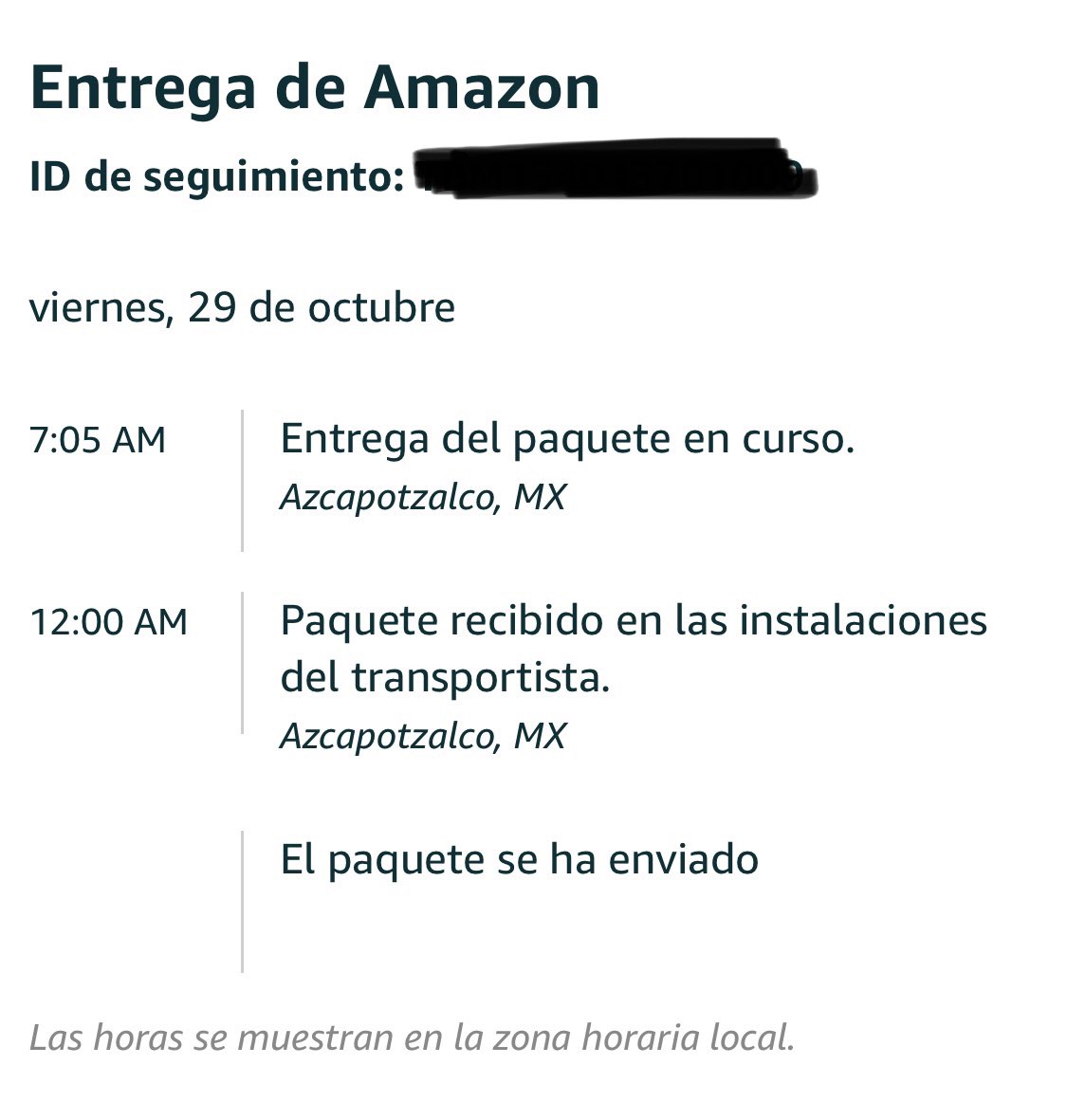 Buzcape's tweet photo. Y todavía ni son las 12… Muy eficientes @amazonmex https://t.co/DXXmL0GhrP