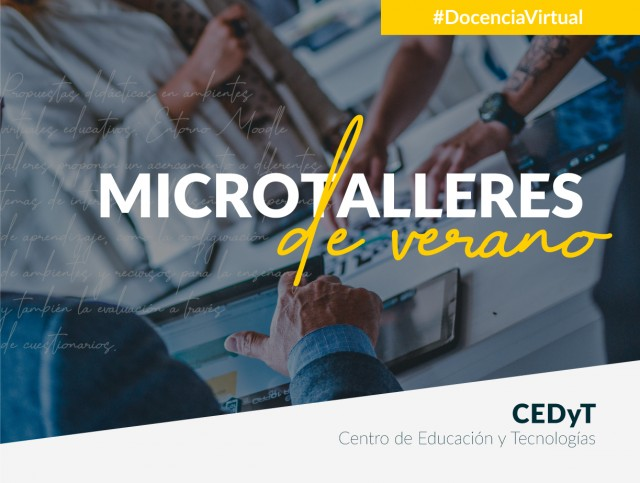 UNLitoral's tweet photo. Microtalleres de Verano para docentes de la UNL

Serán dictados del 14 de febrero al 18 de marzo de 2022 de manera virtual en el marco de las propuestas de formación que brinda el Centro de Educación y Tecnologías (CEDyT).

Más información: https://t.co/kU3BNq59XO https://t.co/ZBV14yVoWM