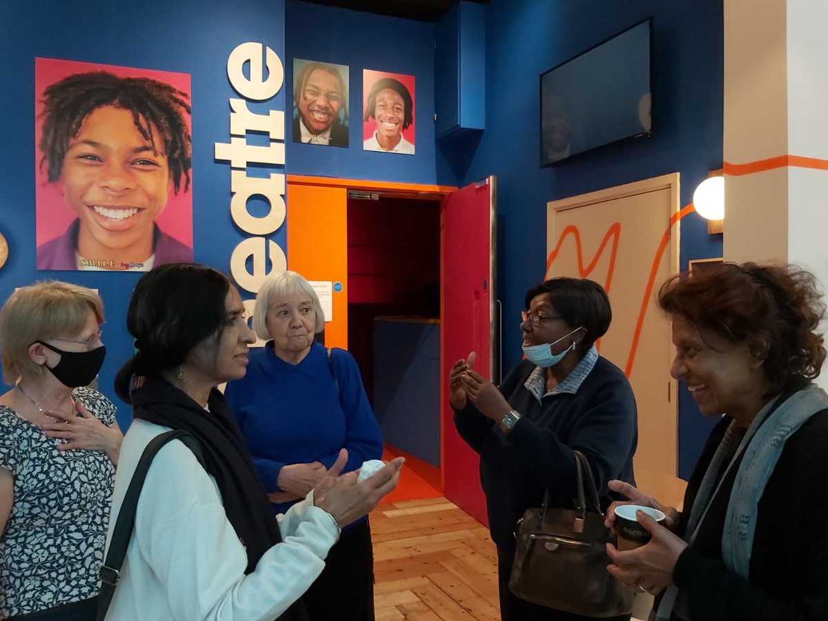 newdiorama's tweet photo. 'The most important performance of my life.' (Stella, 79 years old).

Yesterday we welcomed our community partners @ThirdAgeProject to a closed matinee performance of FOR BLACK BOYS. The cast came out to meet members of the group post-show - to a very warm reception. 🧡🧡🧡☀️ https://t.co/IRDP6zDaTa
