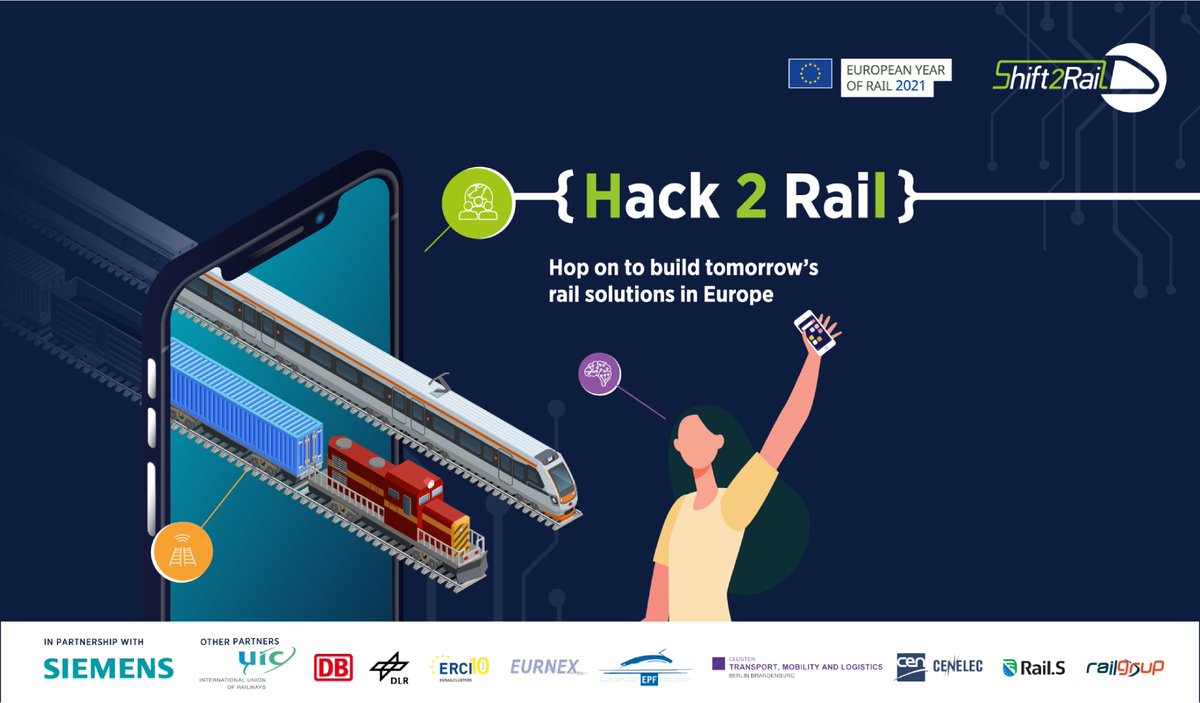 Winners of the joint #Shift2Rail &amp; <a href="/SiemensMobility/">Siemens Mobility</a> hackathon #Hack2Rail have been selected!

Congratulations to the following teams:
1⃣st place: AI powered predictive scheduling
2⃣nd place: Zero Carbon
3⃣rd place: EnterTrainMe

Thank you to all the teams for their dedication!
