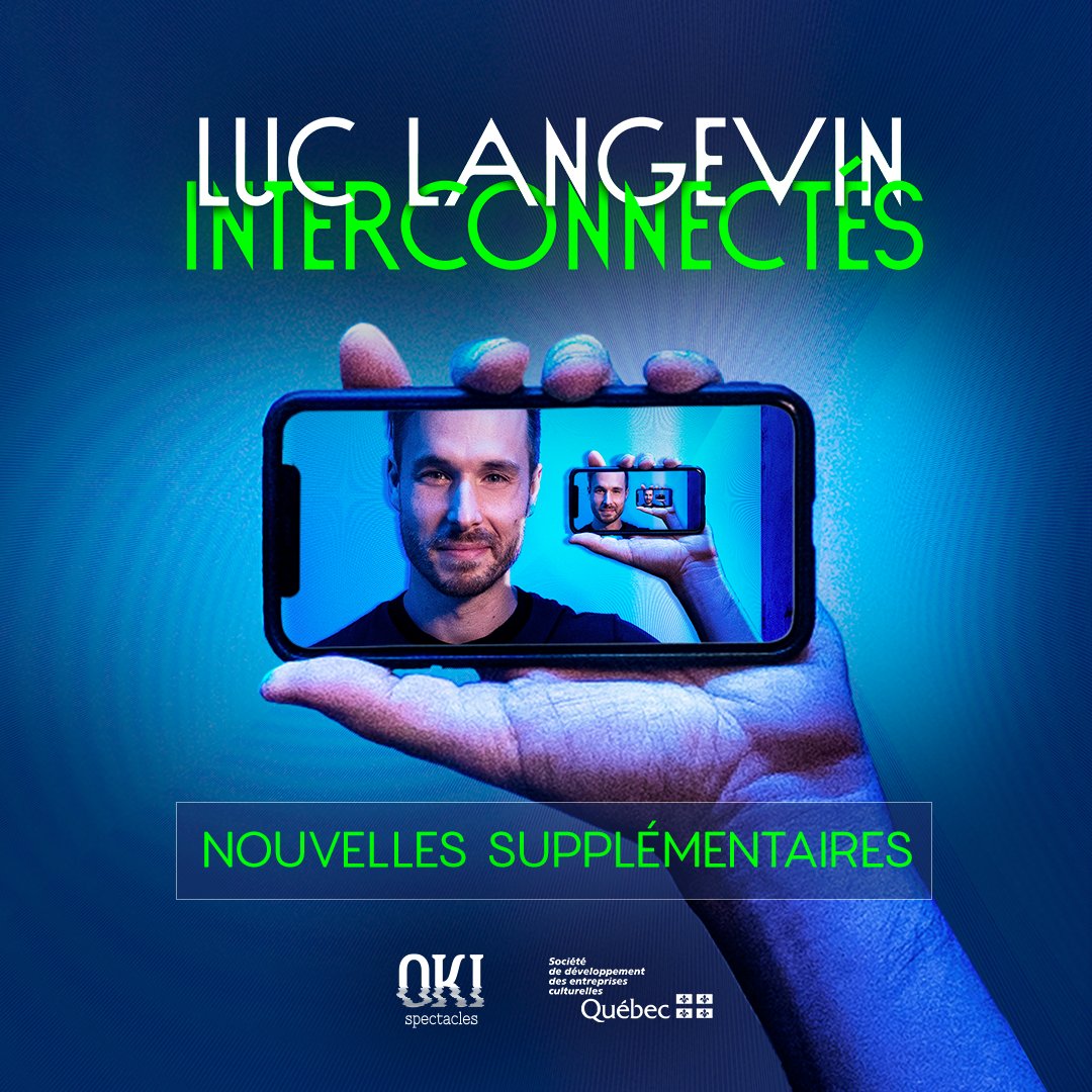 LucLangevin's tweet photo. Amis européens, les billets sont maintenant en vente pour une nouvelle représentation de mon spectacle virtuel le 29 décembre à 20 h 30! J'ai hâte de vous revoir durant les fêtes de fin d'année! 🤩 https://t.co/jRK3Fvwsx1
#luclangevin #interconnectes #spectaclevirtuel #magie https://t.co/vUiAIwe46W