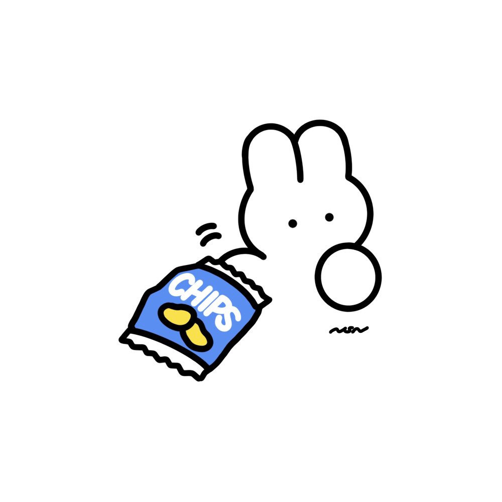 no humans white background simple background chips (food) rabbit food bag of chips  illustration images
