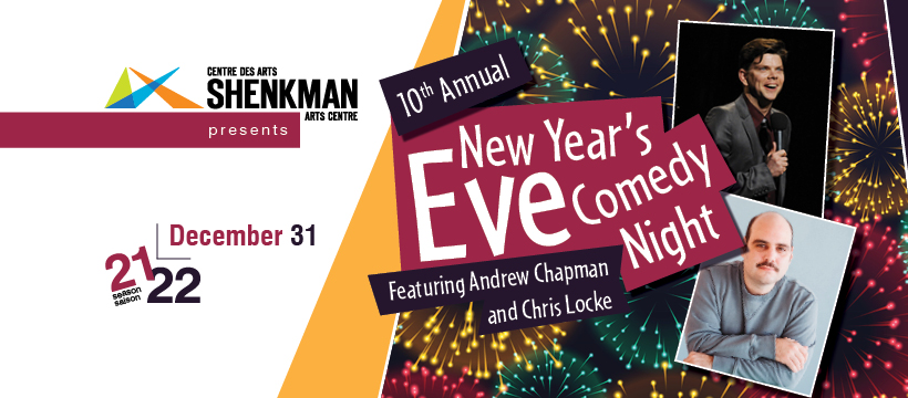 ⭐️Show announcement⭐️ 
Get ready to welcome 2022 with a night full of laughter with <a href="/chap_andy/">Andrew Chapman</a> and @chrislockeworld! Join these great Canadian comedians at the at the 10th Annual New Year's Eve Comedy Night, which will have you smiling from start to finish.