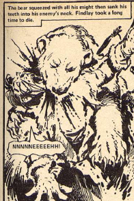 ScarredForLife2's tweet photo. Don't be fooled by the green space demon looming over Dan Dare. The very first @2000AD annual was closer to Action than anything else: uber-violent and occasionally terrifying. 
Check out baby Shako ("the only bear on the CIA death list!")... 1/3 https://t.co/9CoBSU8shO