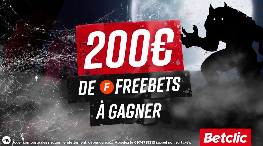 Betclic's tweet image. 🎃 On fête #Halloween ! Tu as déjà vécu un gros retournement de situation pendant 1 pari ?

10 x 20€ de Freebets à gagner 💵

🔁 RT + raconte l'histoire de ton pari le + effrayant en réponse pour participer