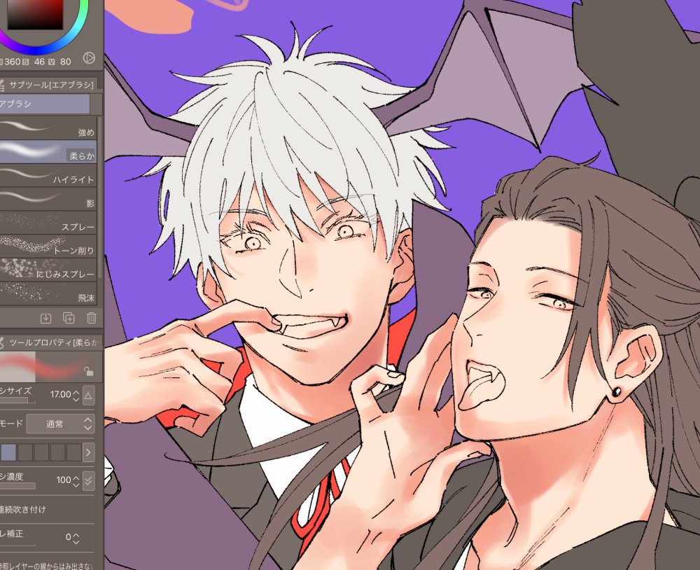 五夏 ハロウィン五夏ちまちま塗ってたら終わらない なんとか なれーーっ 今日は眠いか はや子 のイラスト