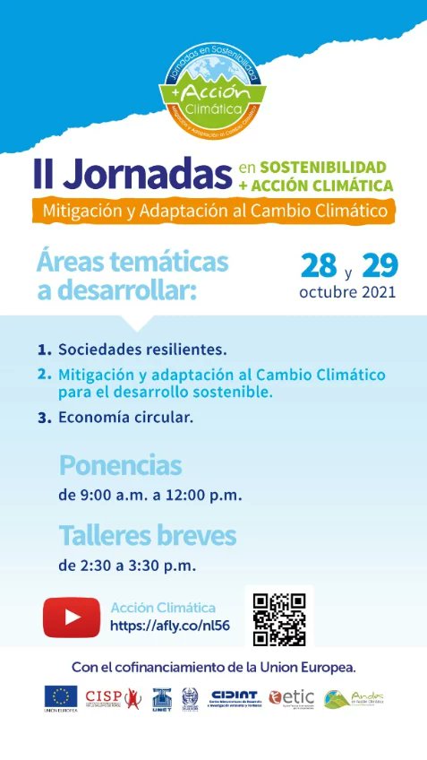 AClimatica's tweet image. Conéctate a nuestro canal de YouTube y conoce las buenas prácticas que traemos para tí en las II Jornadas en Sostenibilidad + Acción Climática bit.ly/3w4kOew