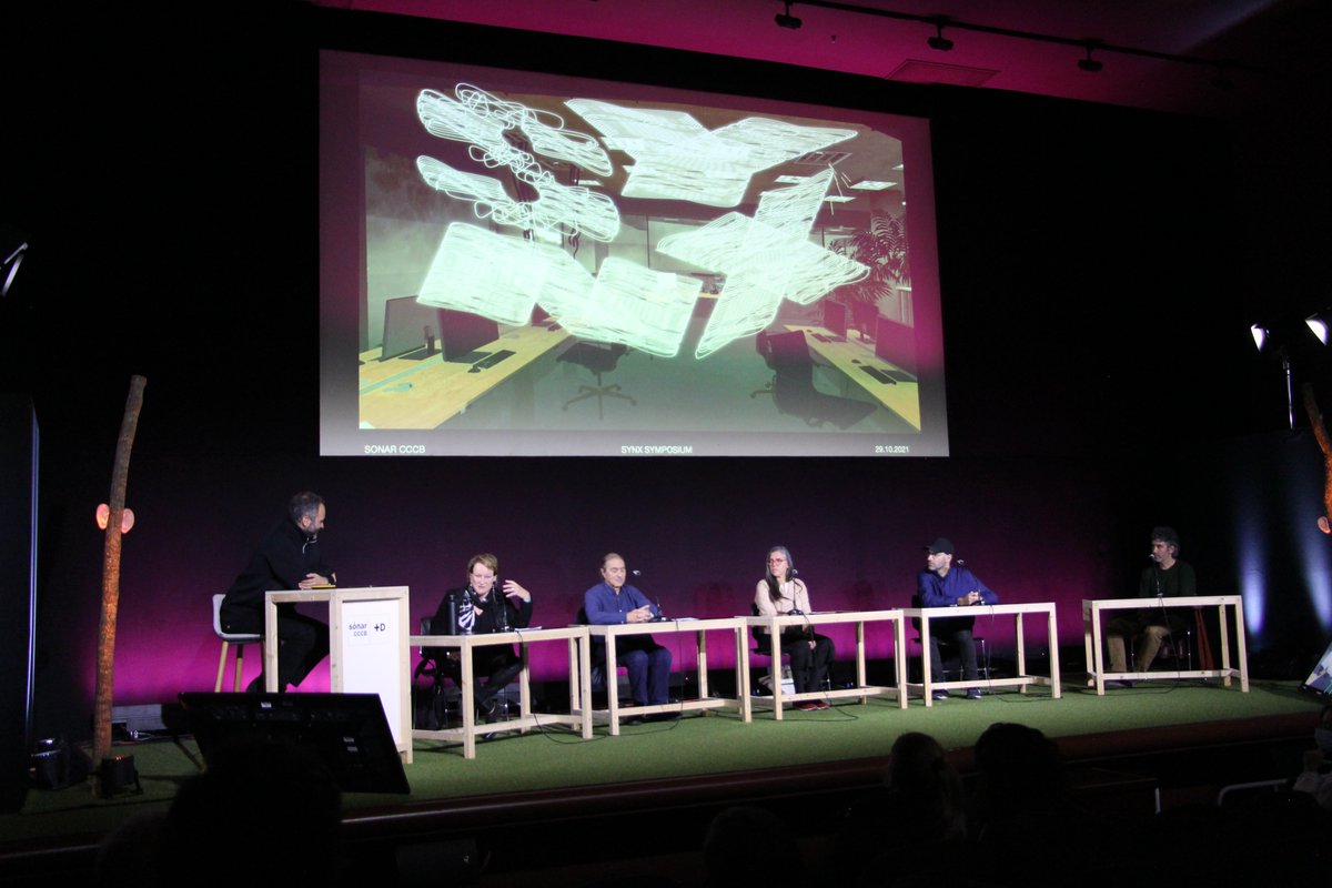 EinaBcn's tweet photo. SYNX Symposium al @sonarplusd amb Manuel Cirauqui (Eina Idea), @lacirereta, @LluisNacenta (@Hangar_org), @melslater, @BodiesBig i Artur Garcia (Barcelona Supercomputing Center).

En directe via streaming: https://t.co/VKVPUHrNjX https://t.co/r9P2GakxZl
