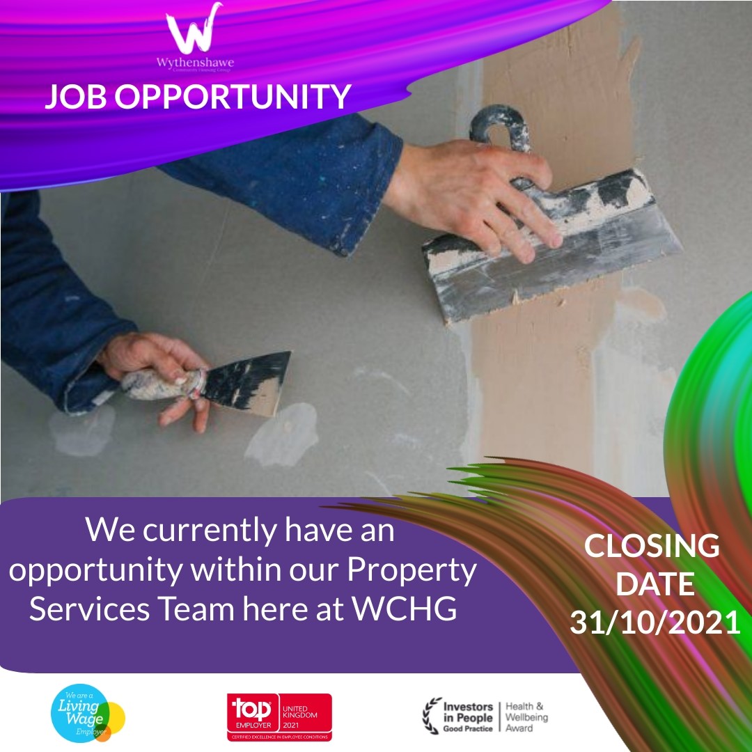 wythenshawe_chg's tweet image. Check out this exciting #opportunity at #WCHG for a Multi-skilled Plasterer working within our Property Services Team ensuring our tenants and residents are at the heart of everything we do. For more details, click on ow.ly/HgC950GqJm1 #Wythenshawe #WeWork
