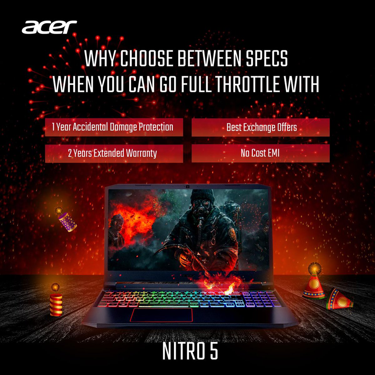 Acer_India's tweet photo. Feel the power that is in Nitro 5. Built using the latest processor and graphics card Nitro 5 will be your best buddy for your gameplay. 

Shop Now!

#Nitro #NitroGaming #RTX #GTX1650 #Laptops #Computers #PCGaming #GamingPC #PC #Intel #CPU #GPU #CoolBoost #NitroSense #Acer https://t.co/JPVjIC1Law