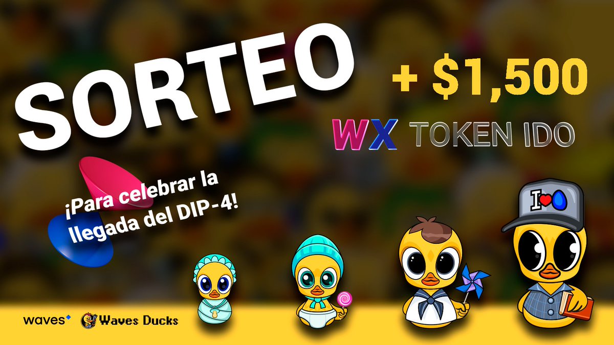 wavesducksspain's tweet photo. WAUUUU Ya está  aquí los BBDUCKS🐥.
Primer sorteo con nuestro EXCHANGE con su lanzamiento de IDO pasos a seguir:
✅Seguir a @WAVESEXCHANGES 
✅Seguir a @wavesducksspain 
🔁Rt al post
✅ puntos extras https://t.co/hWqpAMJpH8
Suerte a todos https://t.co/eacOXldhsr