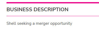 sm_sm001's tweet photo. $CRWG 
-Pink current
-Tiny float- 60M
-NO dilution
-Shell company
-"Shell seeking a merger opportunity"
-Oversold (RSI daily under 25) https://t.co/D7NTJLIN9j