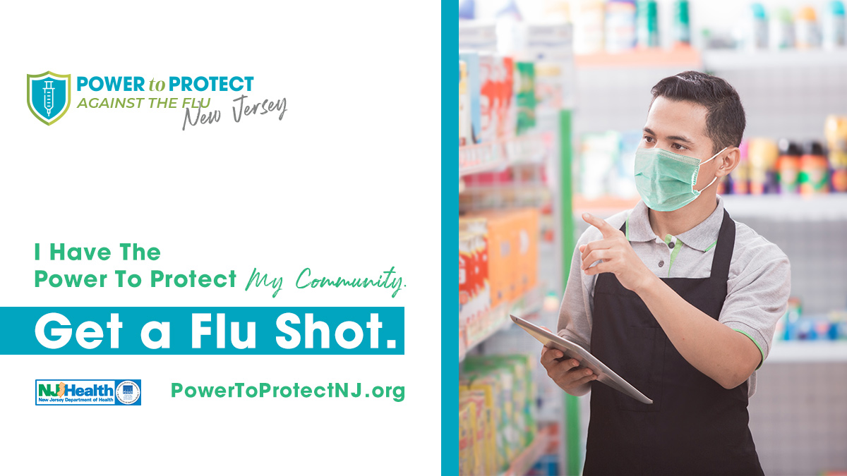 Power2ProtectNJ's tweet photo. Why do you need a flu vaccine? Flu season starts in October, and it’s important to get a flu shot to be protected before flu starts to spread in your community. Protect yourself, protect others – get a flu shot! https://t.co/Anlcc5VHH1 #PowerToProtect @NJDeptofHealth https://t.co/ZU5nNu8KgU