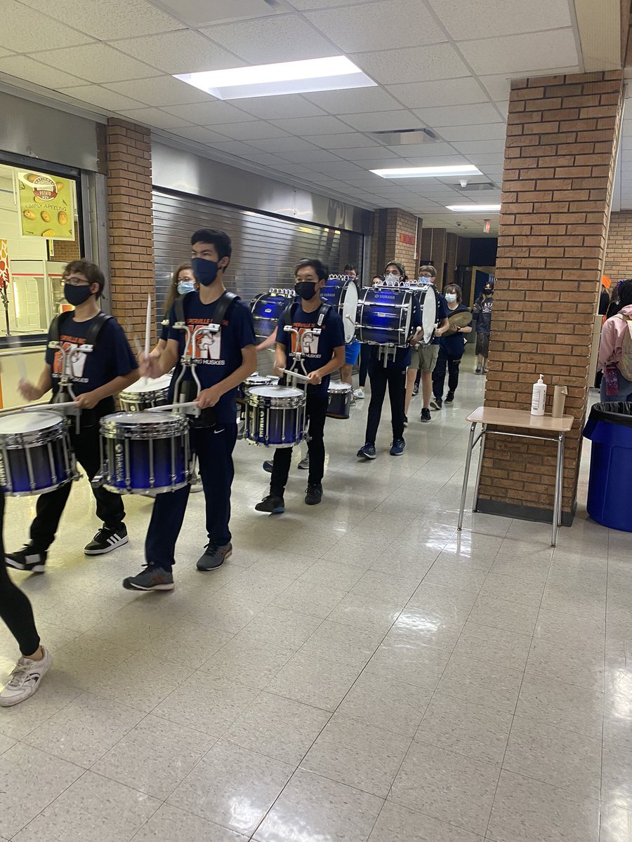 Thanks to our Marching Huskies for always supporting our school!#DrivenToSupport