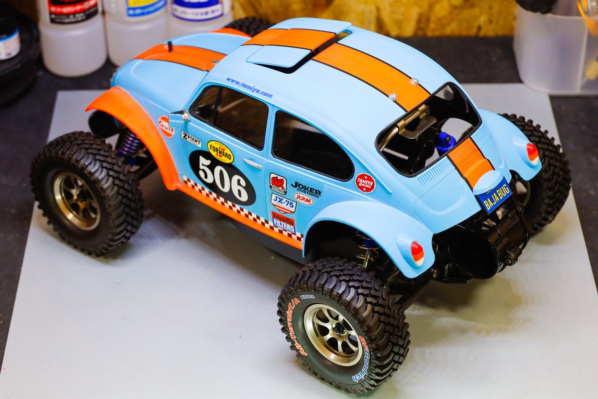 ロスマンズカラー　塗装済ワーゲンオフローダーボディ ロスマンズカラー 塗装済ワーゲンオフローダーボディ