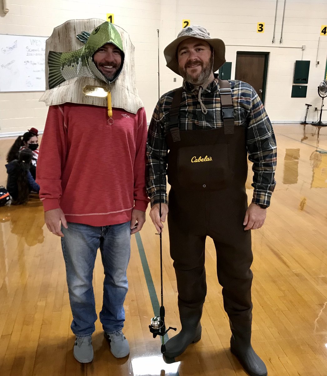 Today in phys ed…we fish!!! 
Happy Halloween Mustangs #MustangPride #physed #trophybass #stayactive