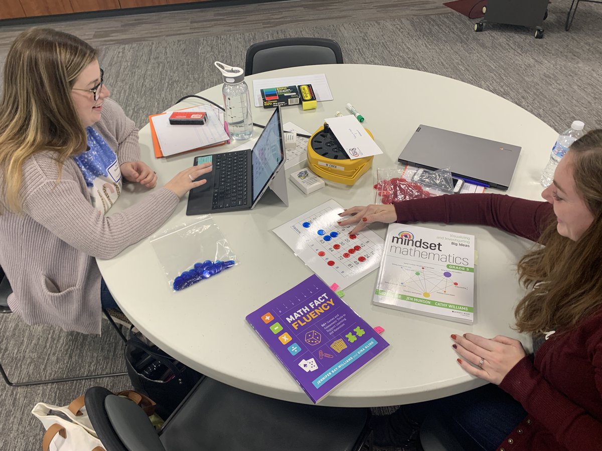 HeidiLinde87's tweet photo. @ESU8 math teachers are reframing their math mindset and redefining fluency. Does your math class value mistakes? Promote creativity, wonder, and curiosity? #esu8ne @joboaler https://t.co/P3m5HLLnfu