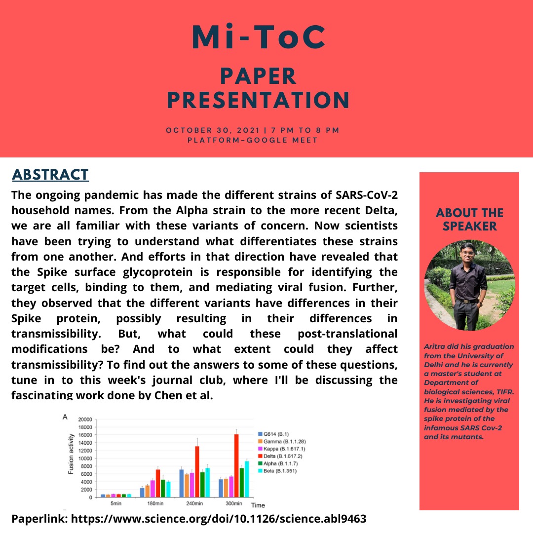 MiToC6's tweet photo. Announcement...📣📣
Hola Science enthusiasts,
Tune in to this week's journal club by @confu_sius at Mi-ToC📣
Title of the talk: SARS-CoV-2: A Virus that Brought the World to its Knees.
Register at: https://t.co/OA78X09ELP
Article link: https://t.co/4ViiyA1itZ https://t.co/3rVjtGpF5e