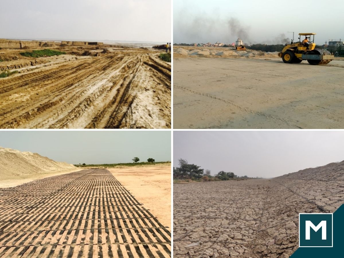 MaccaferriWorld's tweet photo. Ground improvement was carried out for Gangapath Expressway at Patna India using ParaLink geogrid to improve soft soil. Reno mattressยฎ and Gabion are installed for river embankment protection.
#Erosioncontrol #Groundimprovement #slopeprotection #Gabions #geotextile https://t.co/OX8M2Ba0Pt