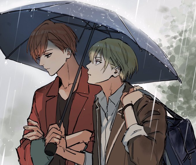 「shared umbrella」 illustration images(Latest)｜8pages