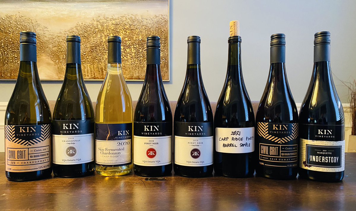 Fun online tasting event last night. Brian Hamilton walked us thru 8 wines from the KIN range, including a barrel sample of their 2021 Pinot Noir. Very informative and some excellent wines. I’m already looking forward to the next time! <a href="/SOMMGuildYOW/">Sommelier Guild</a> <a href="/KinVineyards/">KIN Vineyards</a>