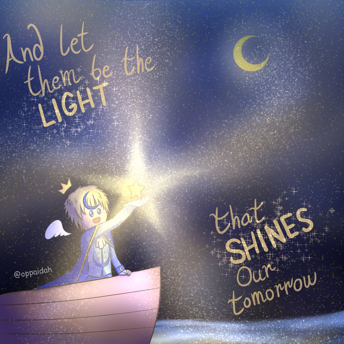Oppaidah's tweet photo. I hope you all are having an amazing day β
Stay strong I believe in you πβ¨
.
.
.
.
#art #drawing #digitalart #inspiring #comics #comic #moon #stars #prince #smile #animeart #illustration #inspiring #inspiration #sky #ocean #webtoon #webcomic #obaidah #oppaidah #aoimikazuki https://t.co/InyOQwJKXx