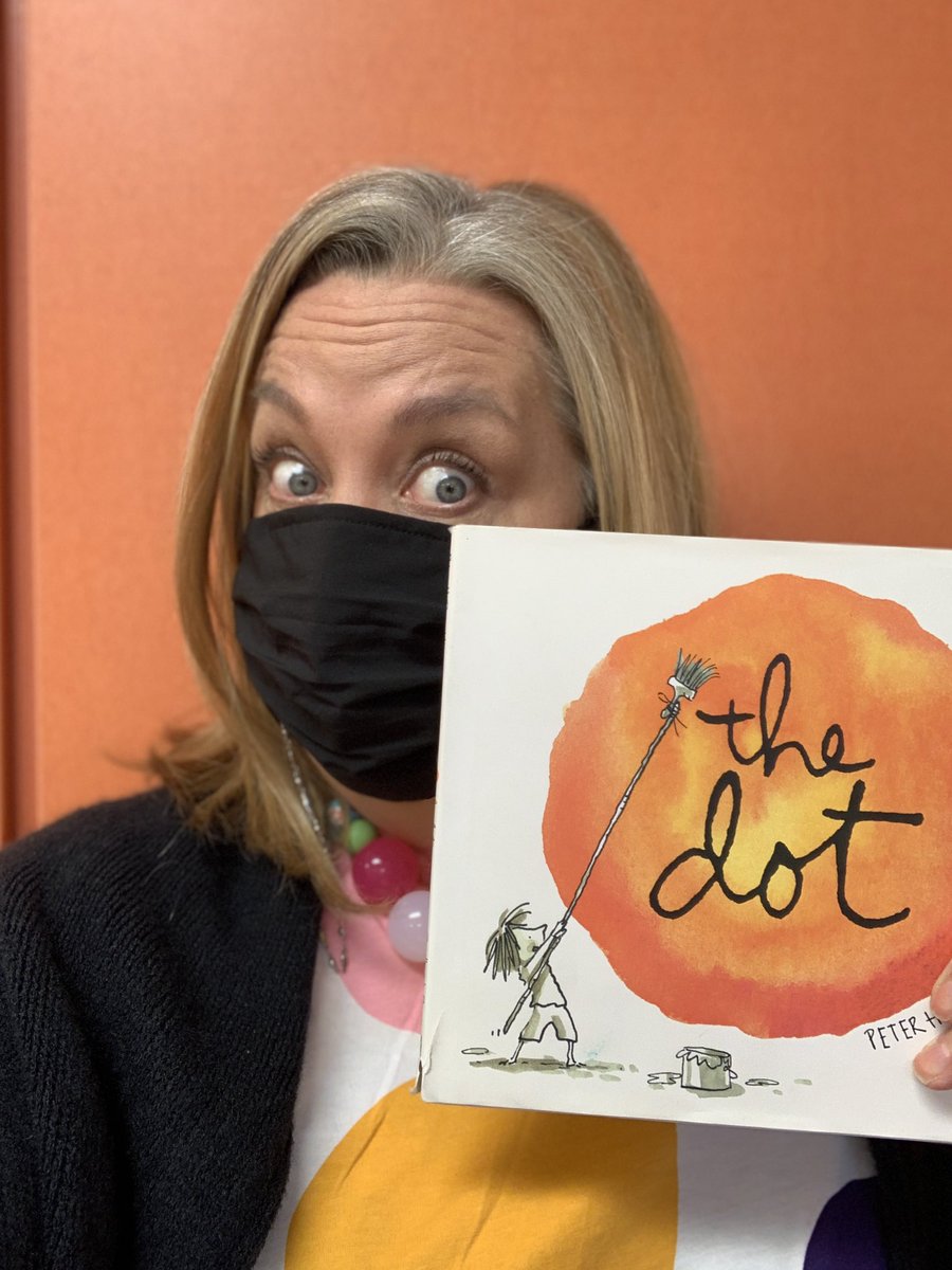 Dress as your favorite book or movie character @CoebournES ! Well, since I LOVE ART! I dressed as THE DOTS from the fabulous book, #TheDot , by the ARTtastic, @peterhreynolds ! #MAKEaMARKandSEEwhereITtakesYOU @PADeptofEd @PaArtEd @PennDelco  #penndelcoproud