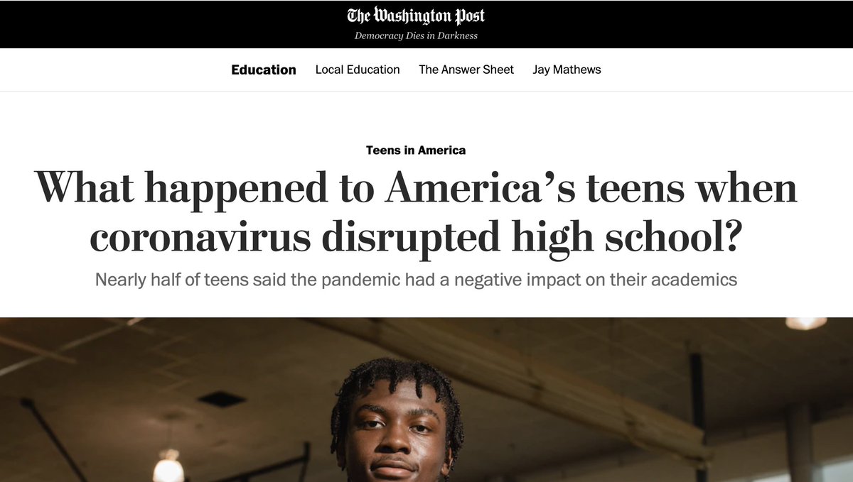“They say these are some of the best years of your life but all of the sudden, your time got so much shorter." Read a poignant portrayal of what the pandemic has meant for students across the country featuring <a href="/KYYMCA/">Kentucky YMCA</a> and KSVT's Tala Saad. washingtonpost.com/education/2021…