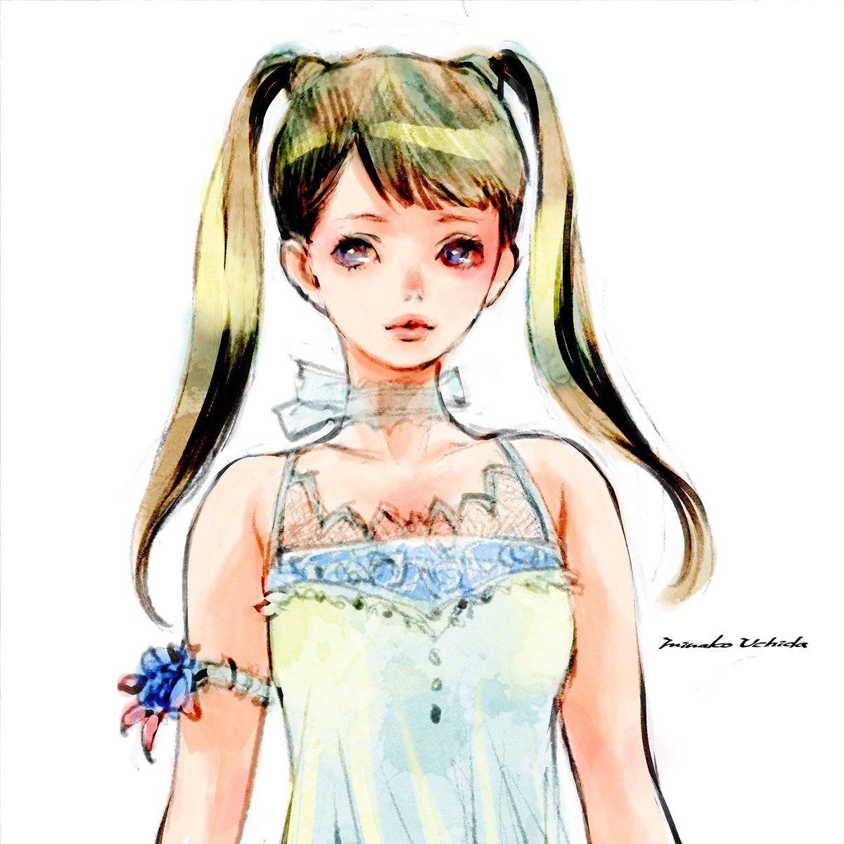 「ツインテール 」|内田美奈子のイラスト