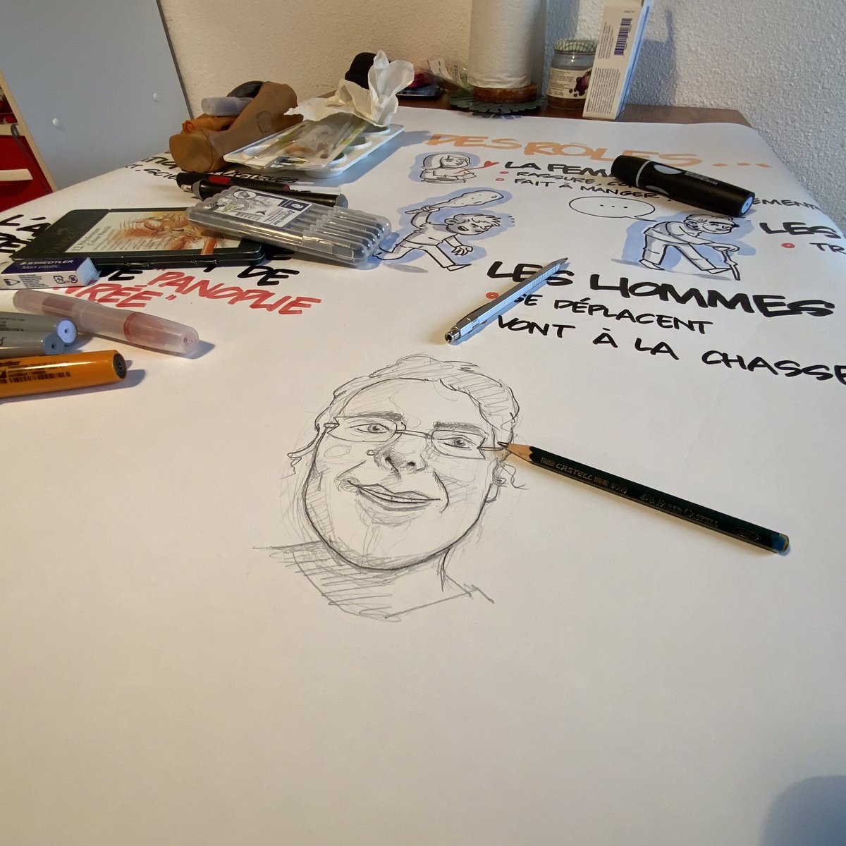 BertrandLefebv3's tweet photo. Je continue les fresques que je n’ai pas pu terminer pendant le #preacarcheologie… Maintenant que j’ai le temps je peux faire des portraits plus réalistes et plus fidèles 🤗 #facilitationgraphique https://t.co/I2iFIEcQO3