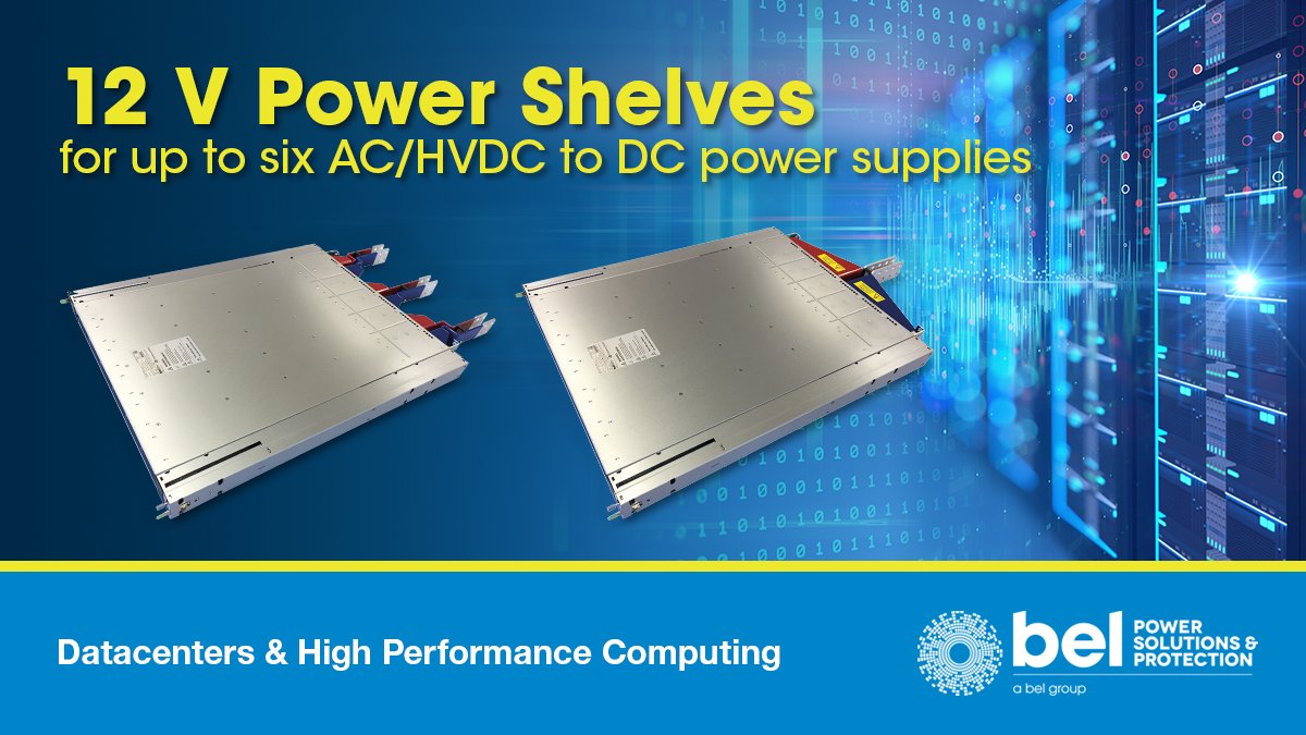 The SPSPFE3-XX are 18 kW AC-DC power shelves capable of hosting up to six hot-swappable platinum/titanium efficiency AC/HVDC to DC power supply units. They are available with single or triple busbars for +12 VDC output.  bit.ly/2XULQbq 
#Power #Servers <a href="/BelFuseInc/">Bel Fuse Inc.</a>