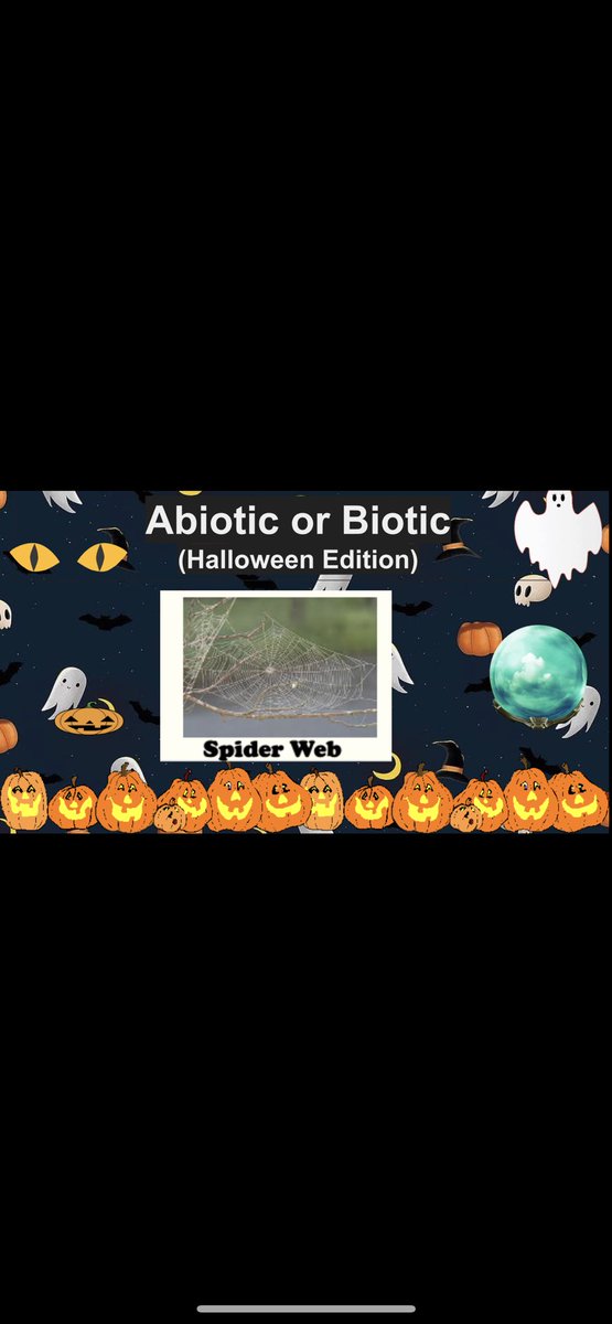 luckytoteach's tweet photo. 🎃 👻 🧟‍♀️ What better day to teach about living (biotic) and non-living (abiotic) things than Halloween weekend! Spooky Science #AbioticvsBiotic #ScienceEdition https://t.co/I6HC7i6CCF