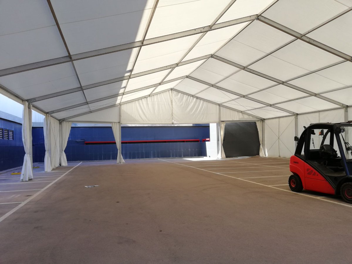 Carpas almacenamientos industriales. De todas las medidas para el tiempo necesario desde semana hasta años. Precios inmejorables.