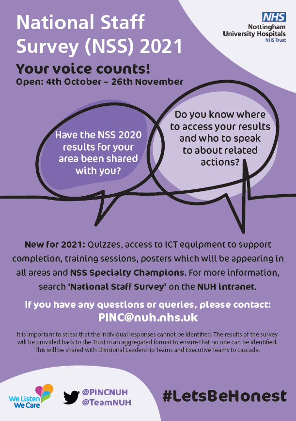 PINC NUH 🏳️🌈 (@pincnuh) on Twitter photo Have you spotted flashes of purple on your travels? If so, take it as your friendly reminder to complete the 2021 National Staff Survey ASAP 😉
Remember, we want to hear from you! 💜 # Letsbehonest
@TeamNUH <a href="/HRforNUH/">Human Resources NUH</a> Have you spotted flashes of purple on your travels? If so, take it as your friendly reminder to complete the 2021 National Staff Survey ASAP 😉
Remember, we want to hear from you! 💜 # Letsbehonest
@TeamNUH <a href="/HRforNUH/">Human Resources NUH</a>