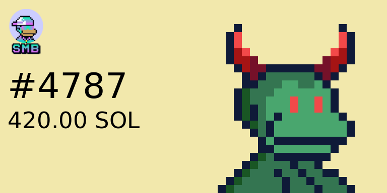 SMB_SalesBot's tweet image. 🙊 SMB #4787 SOLD for 420.00 S◎L

→ market.solanamonkey.business

🐒 @solanambs

📝 explorer.solana.com/tx/5c4BbKriKE9…