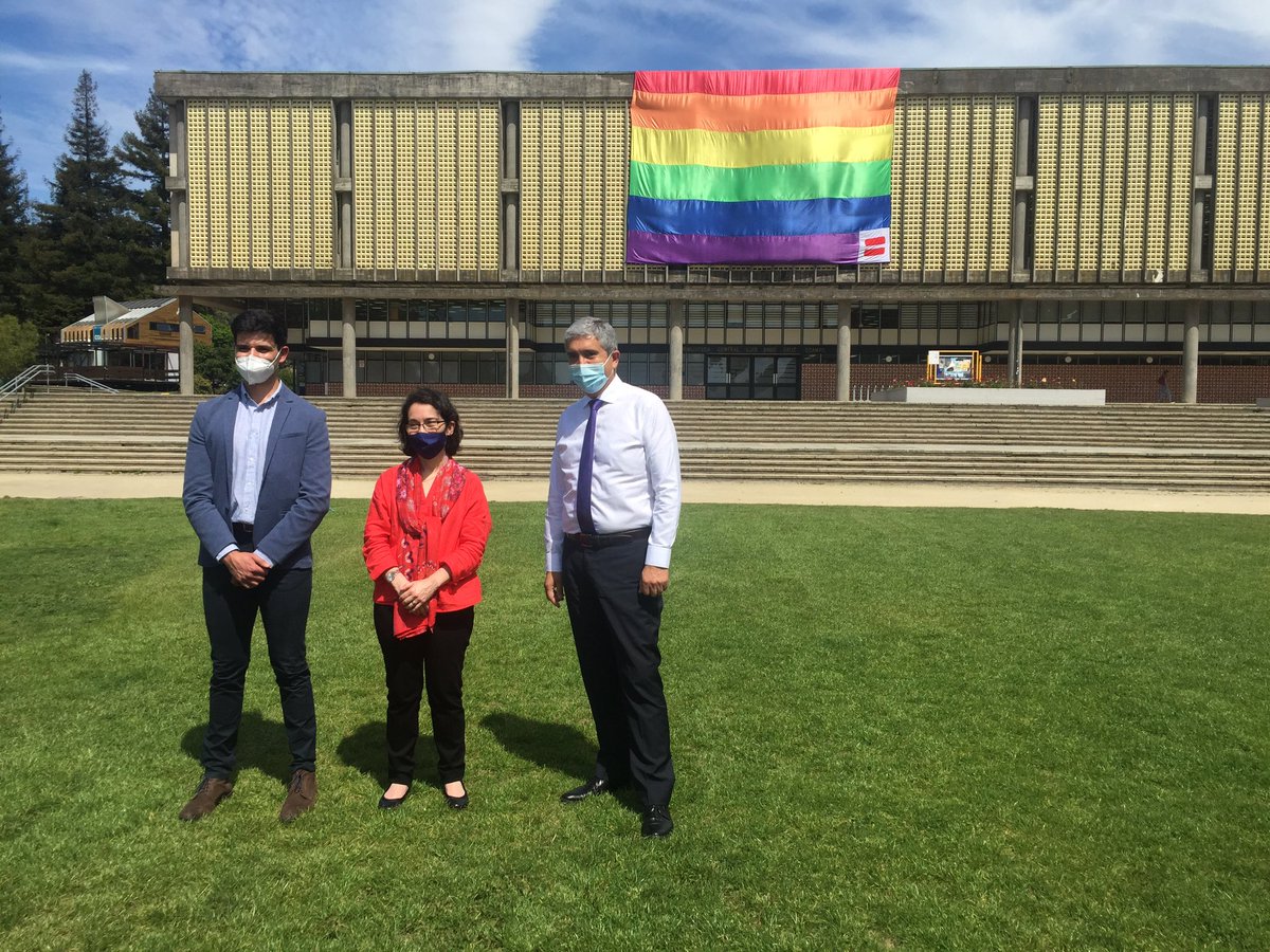 RadioUdeC's tweet photo. #ComunidadUdeC: @udeconcepcion e @IgualesChile izan la bandera de la Diversidad en apoyo a la campaña nacional de aprobación del Matrimonio Igualitario y la inclusión de la Diversidad. 

#FirmaPorElMatrimonioIgualitario en https://t.co/BU1sOd58Y7 https://t.co/o7TpicfBYj