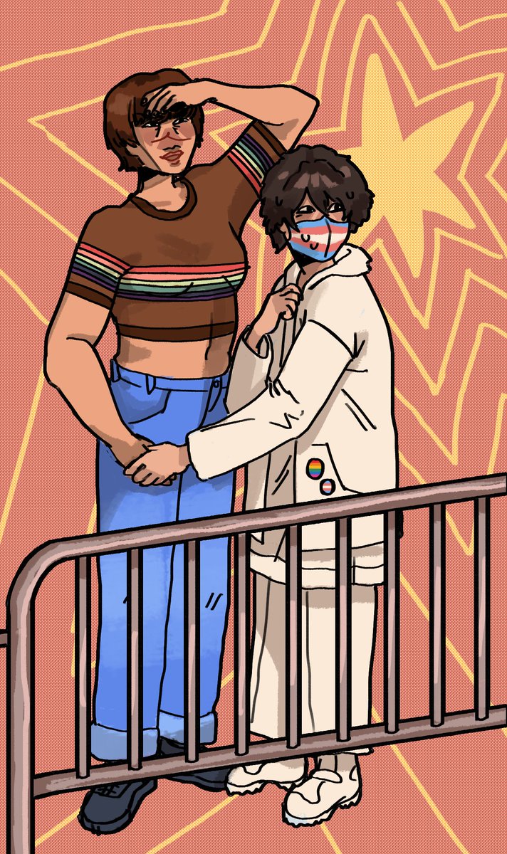 secondhand80s's tweet photo. they are AT PRIDE and they are GAY AND TRANSGENDER https://t.co/LYj8tFsIUD