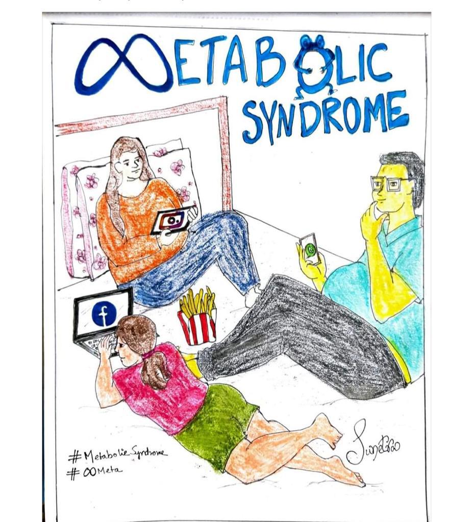 mondal_sunetra's tweet photo. Facebook company changing name to Meta; Fb, insta and WhatsApp remain being the gr8est risk factor to Metabolic Syndrome
@monty_doc @EndoBrigade @MetSynd @IndiaESI @soumikgoswami @Medtwitteer @ANISHKAR11 @endometabol1 https://t.co/3aALJZXbkF