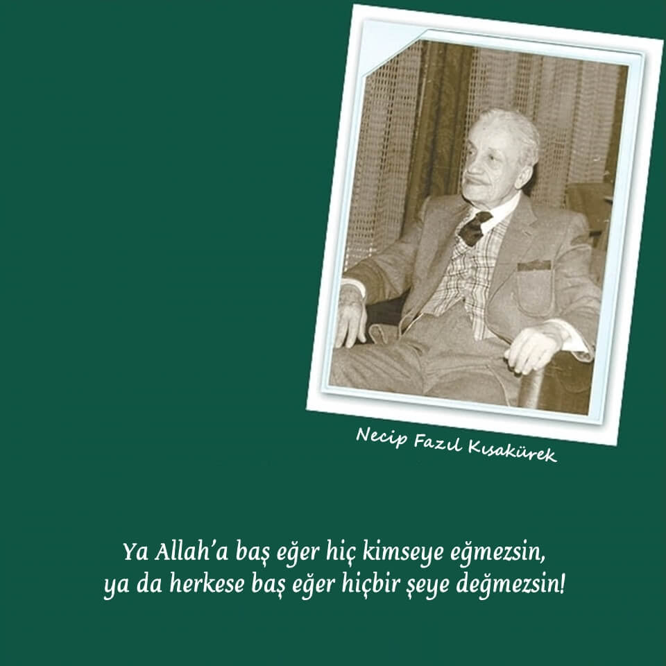 Ya Allah’a baş eğer hiç kimseye eğmezsin, ya da herkese baş eğer hiçbir şeye değmezsin…
🔥Necip Fazıl Kısakürek🔥

#a101
"Burası Kürdistan"
"FOX TV"
