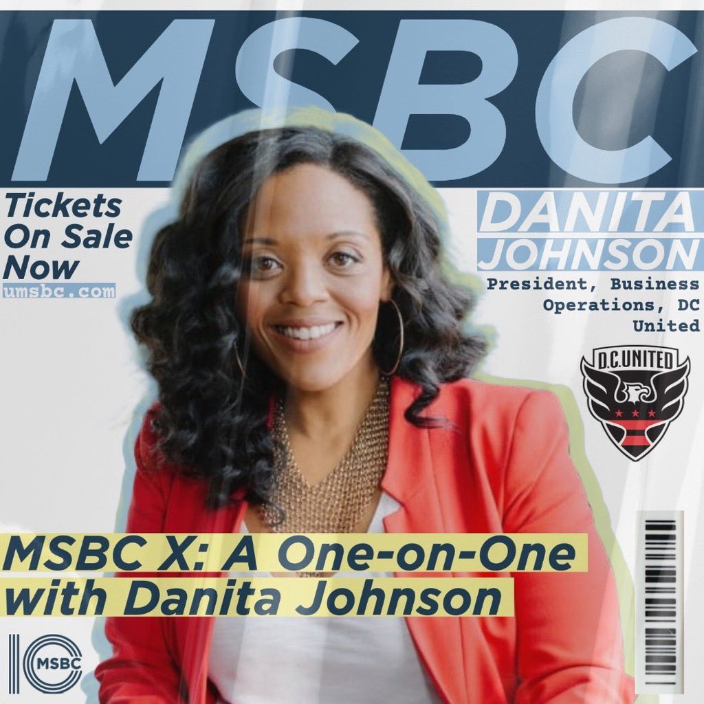 UMSBC's tweet photo. Want to hear from one of the most influential people in MLS and a true trailblazer in front office sport positions? Check out our one-on-one conversation with DC United’s President of Business Operations Danita Johnson. Don’t miss it! #MSBC10 #WhatsYourNext10 https://t.co/uDLLuI0cvW