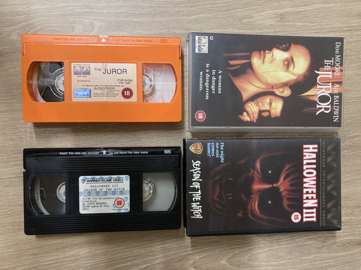 bartdekool's tweet image. Demi meets Dr. Challis #VHS spool swap.
#HalloweenIII #SeasonOfTheWitch #Samhain  #VhsCollector @kinky_horror