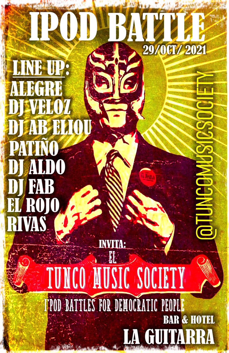 barlaguitarra's tweet photo. En la noche, 8 DJ’S q no son DJ’S, peliando por el primer lugar a pura buena música…! 🎧 
(Unica penalidad: NO pinchar perreo o reggaetón) https://t.co/HISZvgQguU