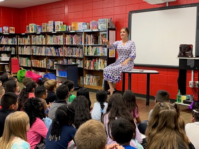 Students loved the author that visited our school this week. Thank you Carmen Deedy for your wonderful books and story telling! <a href="/OGESeagles/">Oak Grove Elementary School</a>