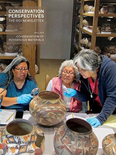 GCIConservation's tweet image. It's #FreeFriday! The Fall 2021 "Conservation Perspectives" is available. Because of significant changes occurring in the practice of caring for and conserving Indigenous materials, we thought it was important to devote the edition looking at this subject. gty.art/3jxRl7C
