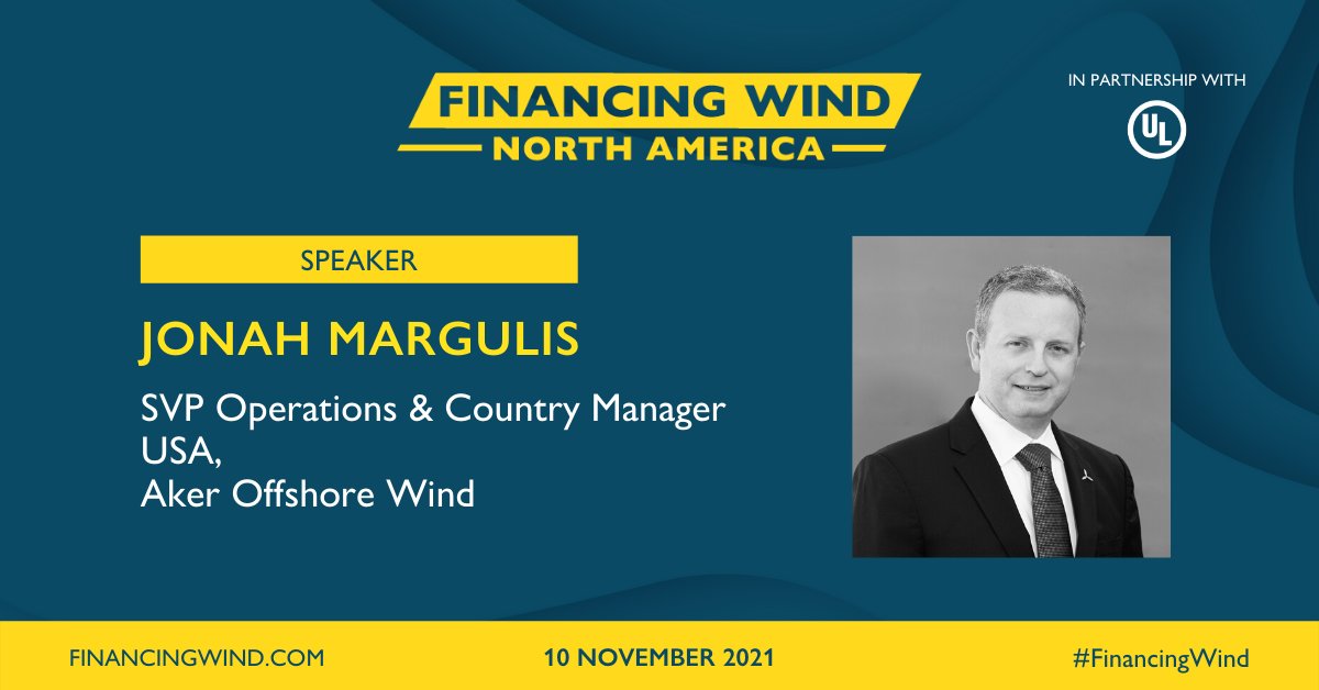 AkerWind's tweet photo. Join Aker’s @JonahMargulis on Nov 10 as he and Trident Winds’ Alla Weinstein discuss the huge opportunities in #floatingoffshorewind in the US at @AWordAboutWind’s #FinancingWind North America 2021 conference. #TheFutureIsFloating Register here: https://t.co/Nic0Ah8EBc https://t.co/EJRJlPIbSQ