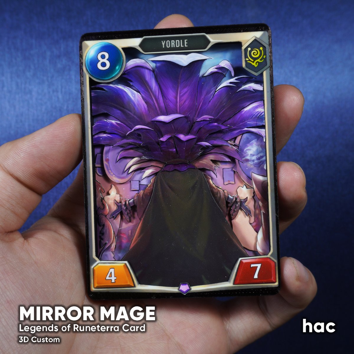 HAC_custom's tweet photo. ๐ฎ MIRROR MAGE ๐ฎ
Legends of Runeterra Card | 3D Custom
#HACcustom #LegendsofRuneterra #LORDeck #LeagueOfLegends #LOLArt #LOLSkin #RiotGames #LeagueOfLegendsMeme #LeagueOfLegendsArt #Noxus #LeagueOfLegendsCosplay #MirrorMage #LeagueOfLegendsVideos #Darius #Draven #Akali #Yordle https://t.co/WKX9EP70sl