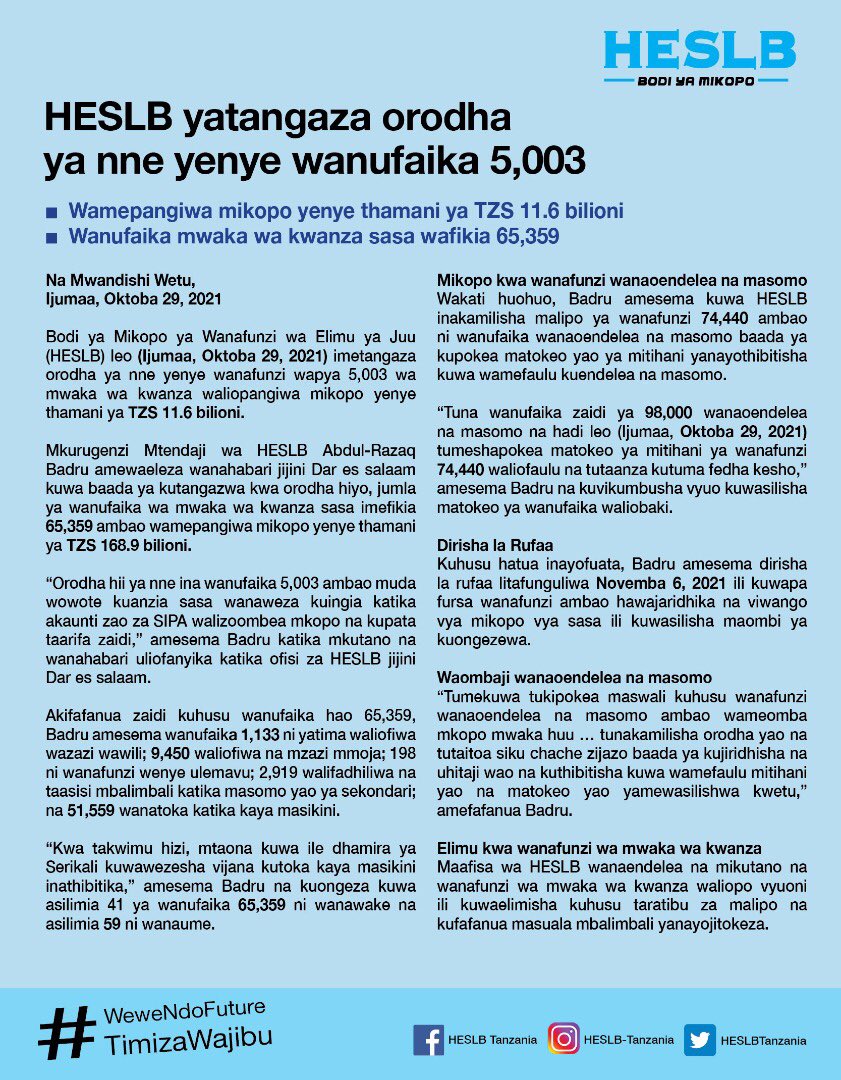 HESLBTanzania's tweet photo. https://t.co/J2wz7muDW1