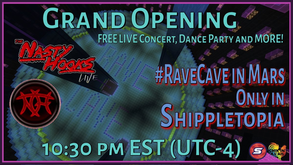 Shippleio's tweet photo. Tonight, #Shippletopia's #RaveCave in Mars is hosting its first Live concert with @NastyHooks  at 10:30 pm EST (UTC-4). Only in @theupliftworld !

Join us tonight!
https://t.co/LcXH01TaHn https://t.co/GMLoLy5SFH https://t.co/gt9pIcWqyx