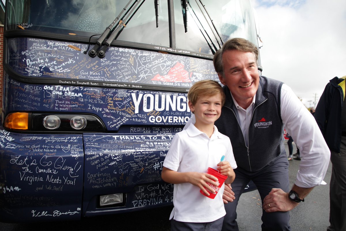 GlennYoungkin's tweet photo. Our 2nd stop in Charlottesville today was AWESOME! Have you voted yet? Tomorrow is the last day to vote early. Find 10 friends and head to the polls! #10ForGlenn https://t.co/wH7e04NKyu